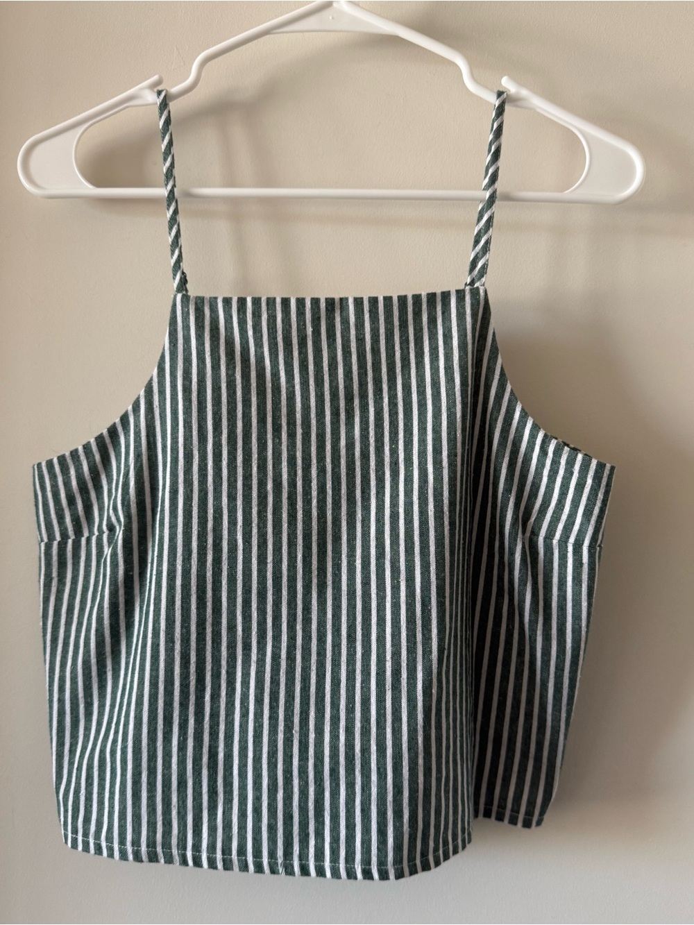 LA Hearts Striped Apron Crop Tank